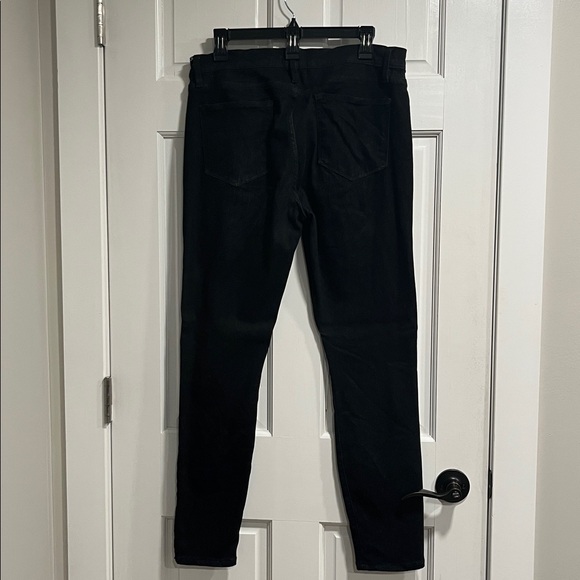 FRAME Le High Skinny in Corvo Slit Black Color Size 31 - Picture 6 of 8